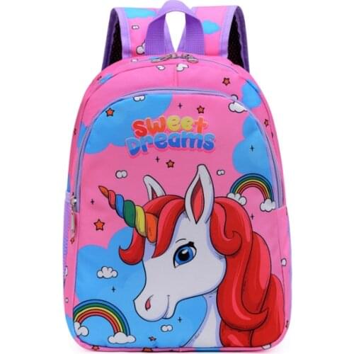 Disney Cartoon Backpack For Baby Boys Girls unicorn Children Lovely Schoolbag Kindergarten Schoolbag Kids Gift