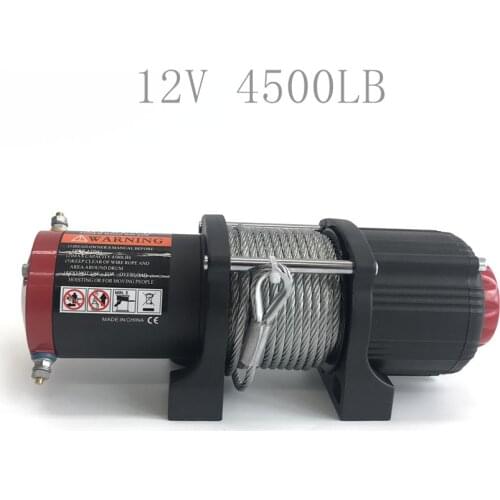 12v Electric Winch 4500lb remote control set heavy duty ATV trailer high strength steel electric winch