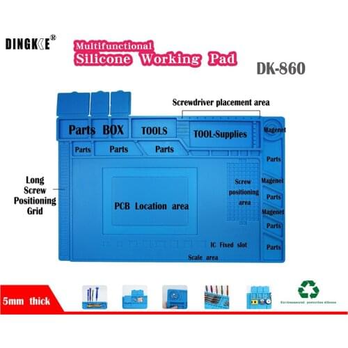 ESD Heat Insulation Soldering Working Mat BGA Repair Pad For Phone Electronic Welding Tool Silicone soldering iron pad
