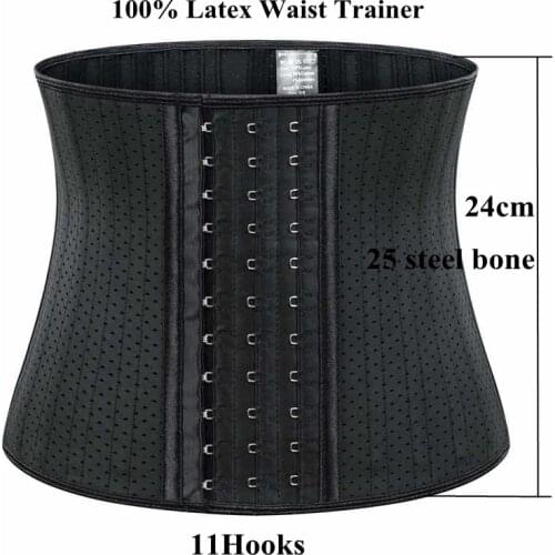 Colombian Fajas Latex Waist Trainer Body Shaper Fitness Waist Cincher Corset 25 Steel Bone Workout Shapewear Women Girdle Belt