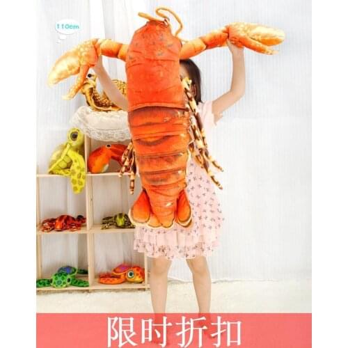 Creative big plush lobster toy simulation red lobster doll gift about 110cm 0435