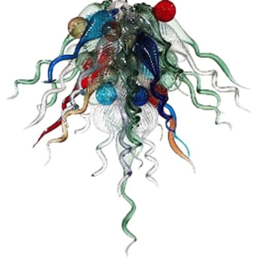 Hand Blown Glass Chandelier Colored Art LED Pendant High Quality Murano Balls Lamps Kitchen Lighting