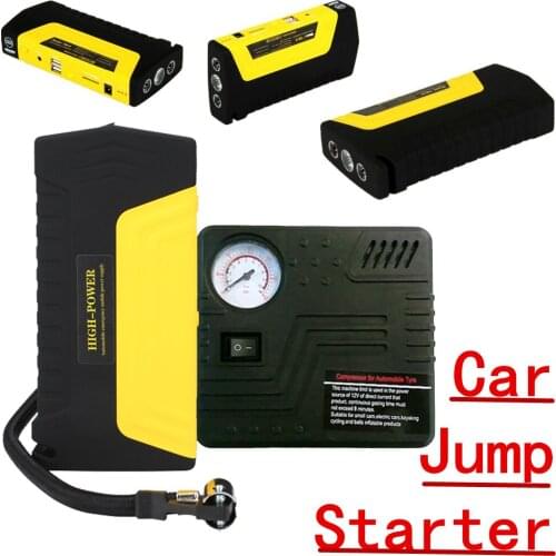NEW Portable Car Battery Jump Starter Booster with pump Emergency Start Power Pack and Mobile External Battery