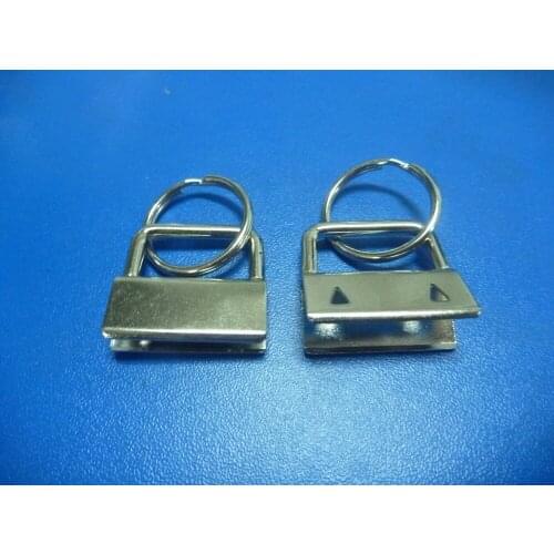 Wholesales Handmade Metal Key Ring with clip DIY Key Clasp Make Cotton Tape Handle Keychain