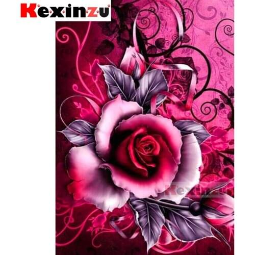 Full 5d Square/Round Diamond Painting-Red rose-Diamond Embroidery kit Cross Stitch Mosaic Full Picture Rhinestone Decor Y00631