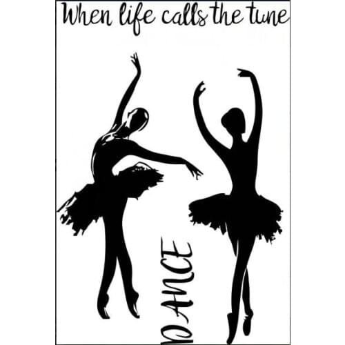 Dancing girl Transparent Clear Stamps for DIY Scrapbooking/Card Making/Kids Christmas Fun Decoration Supplies ST0001