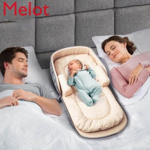 Luxury Modern Crib Multifunctional Portable Bed Newborn Anti-Pressure Bed Backpack Babies' Bed