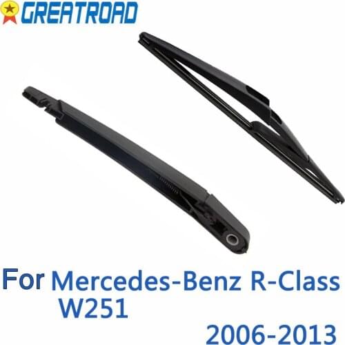 Wiper 12" Rear Wiper Blade & Arm Set Kit For Mercedes-Benz R-Class W251 2006-2013 Windshield Windscreen Rear Window