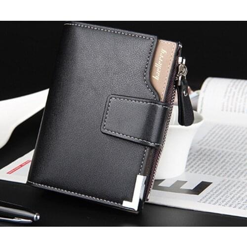 Card Holders Bag Zipper Buckle Folding Baellerry New Business Mens Wallet Short Vertical Male Coin Purse Casual Multi-Function