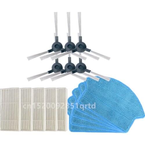 Vacuum Cleaner Side Brush Hepa Filter Mop Cloth for Kitfort KT-563 Robot Vacuum Cleaner Parts Brush Filter Cleaning Mop Rags