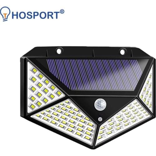 100LED Outdoor Solar Light Solar Wall Lamp Waterproof PIR Motion Sensor Garden Light Solar Powered Sunlight