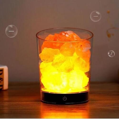 USB Power 4Mode Touch Switch Colorful Crystal Salt Lamp 3W Led Anion Night Light Ambient Light Anti-radiation Lamp