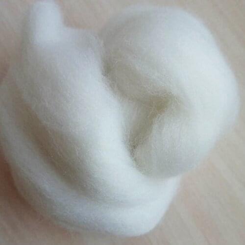 WFPFBEC needle felting wool 66S wool roving wool felt wool white Each white color 100g free shipping 300g