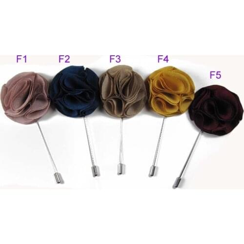 Wholesale - Fashion Women 5CM fabric flower brooch pins stick pins 24pcs/lot 24color for your choice free shipping