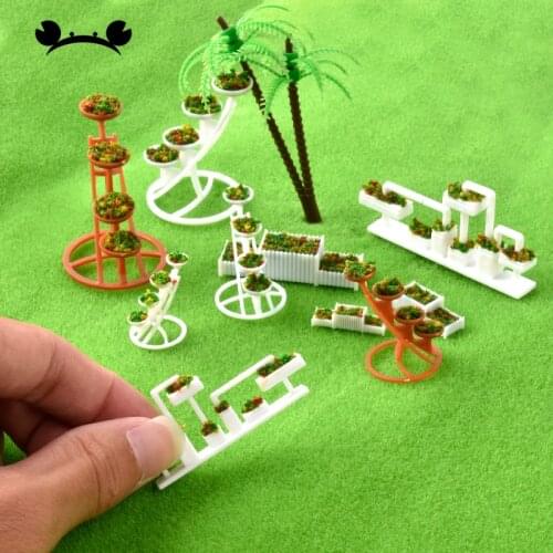 1pcs 1:75 1:100 1:150 Flower Stand Flowerbed Model building material DIY sand table making micro landscape matching material