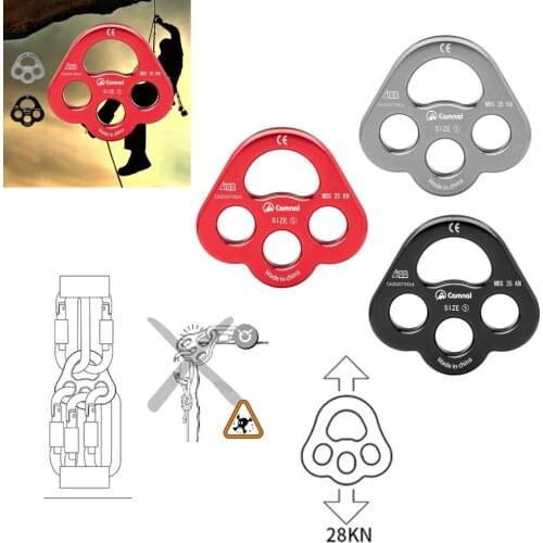 4 Holes Paw Rigging Plate Rock Climbing Gear Equip Tree Arborist Rescuing