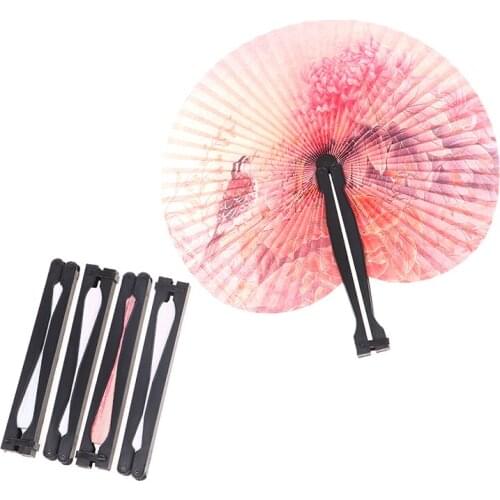 5 Pcs Chinese Classical Wind Paper Folding Fans Oriental Temperament Fancy Fans Wedding Gifts Decorations Childrens Gifts