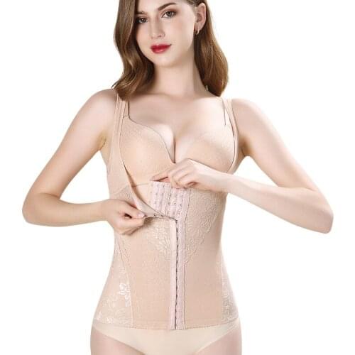 6 Row Hooks Thin Body Shapewear Postpartum Waist Support Chest Abdomen Body Tops 3XL Slimming Underwear Sexy Lingerie Corset
