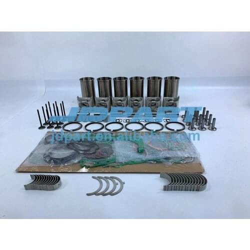 6D34 Engine Rebuilding Kit With Piston Rings Full Gasket Set Valves Kit Bearing Set For Mitsubishi
