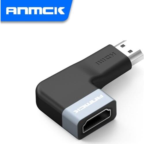 Anmck 4K HDMI Switcher 90 Degree Right Adapter Male to Female Converter Splitter For PS4 HDTV Projector Laptop Monitor HDMI Cord