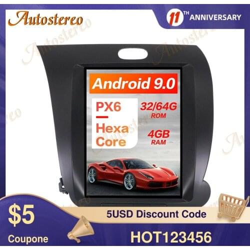Android 9.0 PX6 Car GPS Navigation For KIA K3 CERATO FORTE 2013-2018 Stereo Head Unit Multimedia Player Auto Radio Tape Recorder