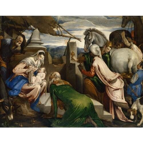 Free shipping classical religious figures baby horse landscape canvas prints oil painting on canvas wall art decoration picture