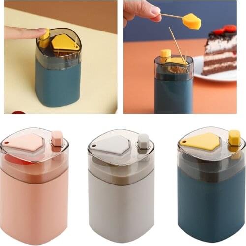 Household Toothpick Box Automatic Toothpick Holder Container Table Toothpick Storage Box Press Type Toothpick Dispenser