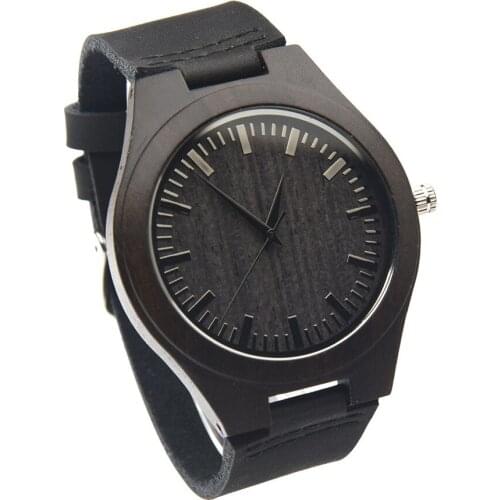 2019 Wooden Watches Quartz Watch Men Modern Wristwatch Analog Nature Wood Fashion Soft Leather Creative Birthday Gifts With Box