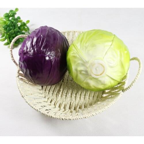 Artificial Round Cabbage Vegetable Shelf Display Photo Prop Party Decor on Table 10cm