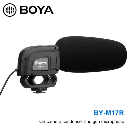 BOYA BY-M17R On Camera Cardioid Condenser Microphone Audio Video Mic for Camera DSLR PC Smartphone Live Streaming Vlog