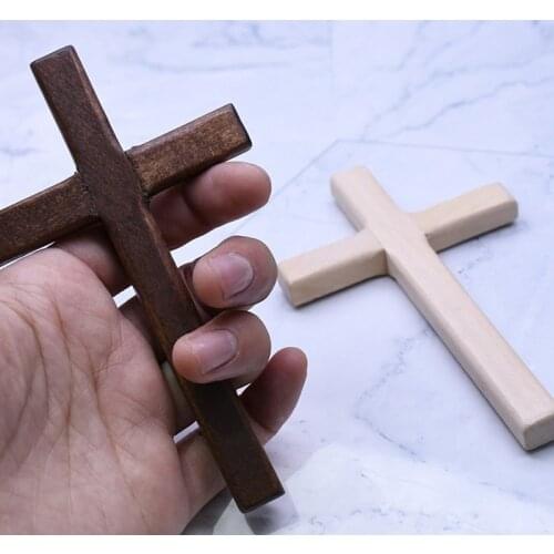 Christian Wooden Cross 12cm(4.7in) Hanging Wall Large Long Crucifix Two Color