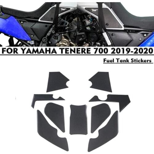 Motorcycle 3D Rubber For YAMAHA Tenere 700 T700 XTZ 690 T 700 Accessories Side Fuel Tank Stickers Waterproof Pad Stickers