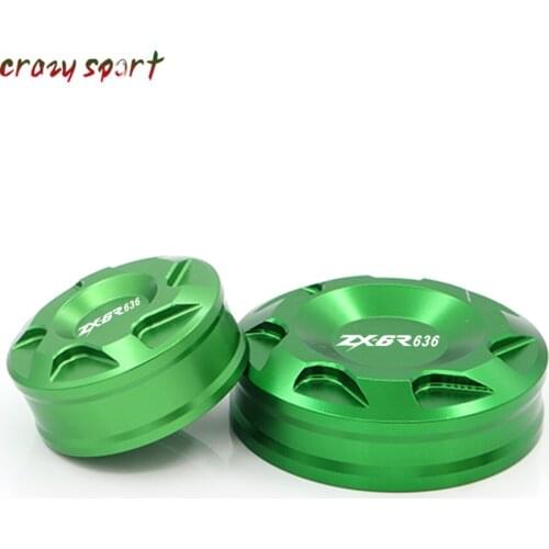 Front Rear Brake Fluid Reservoir Cover Cap For KAWASAKI ZX6R NINJA 2007 2008 ZX-6R ZX 6R Motorcycle Accessories