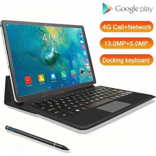 11.6 Inch Tablet 2 in 1 Docking keyboard Tablet 1920*1080 8000mAh Deca Core Android 8.0 Tablet Pc 4G Lte Dual Camera 13MP+5MP