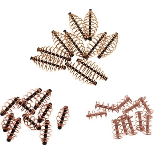 10 pcs Spring Coil Inline Fishing Feeder Coarse Carp Fishing Tackle Baits Cage Carp FishTackles Swim Feeders