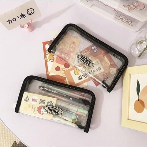 Stationery for school 2021 Laser transparentstorage bags pencil cases for girls Cool pencil case