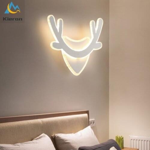Modern Simple Sound Control LED Wall Lamp Bedroom Study Bedside Rotatable Wall Lights Living Room Decoration Iron Art Wall Lamps
