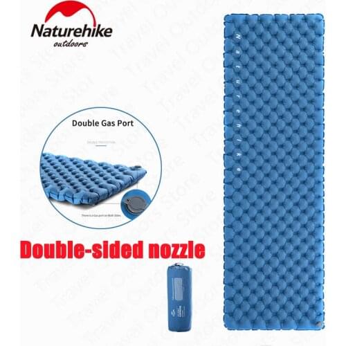 Naturehike 2020 Double-Airbag Camping Air Mattress Camping Mat Tent Sleeping Pad Picnic Travel 40D Nylon TPU Inflatable Bed