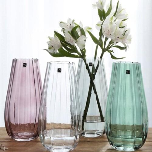 Vase Home Decor Transparent Glass Modern Simple Flower Pot Living Room Decoration декор дома ваза для декора горшок для цветов