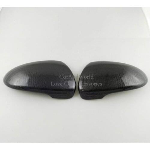 For Hyundai Tucson 2015 2016 2017 Side Door Rear View Mirror Panel Cover Molding Frame Garnish Trim Carbon Fibre Car Accessories