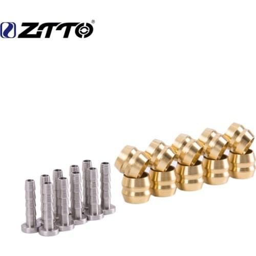 ZTTO MTB Mountain Bike Bicycle Connector Insert And Olive Set For Parts BH90 Hydraulic Disc Brake Hose 10 Sets Bike Parts