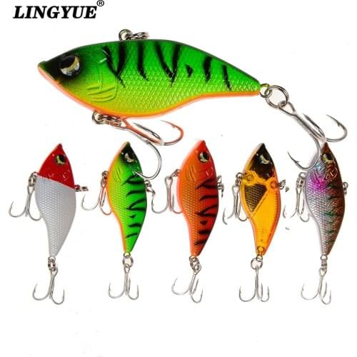 1PCS Winter VIB Fishing Lure 5cm 15g Isca Artificial Sinking Wobbler Crankbait Hard Fishing Bait Without Rattling Pesca