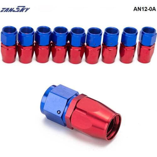 10PCS/LOT Universal AN12 Straight Aluminum Oil/Fuel/Air/Gas Line Hose End Fittings AN12-0A