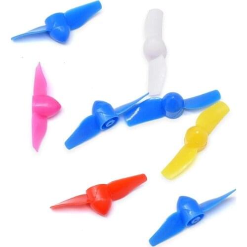 2 pairs 0.8mm Shaft 31MM 2-BLADE Clear Plastic MICRO WHOOP PROPELLERS for in door FPV Drones
