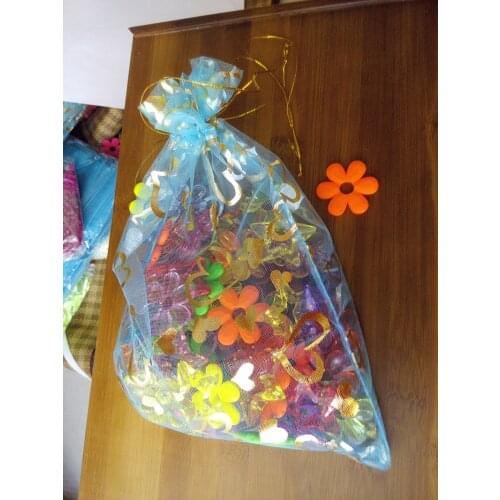 Lake blue heart organza bags 20x30cm 2000pcs jewelry packaging display bags gifts drawstring bag pouch jewelry bag for bracelets