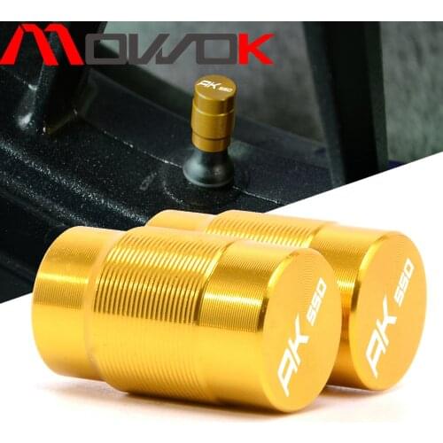 For KYMCO AK550 AK 550 ak550 2017-2019 2018 2020 CNC Accessorie Wheel Tire Valve Stem Caps Airtight Covers logo "AK550