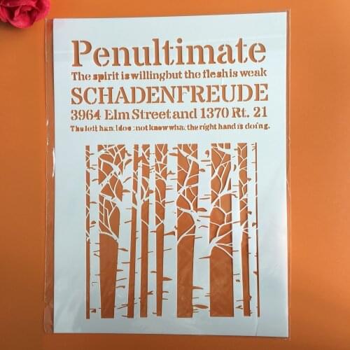 29 * 21cm Forest trees DIY Stencils Wall Painting Scrapbook Coloring Embossing Album Decorative Paper Card Template