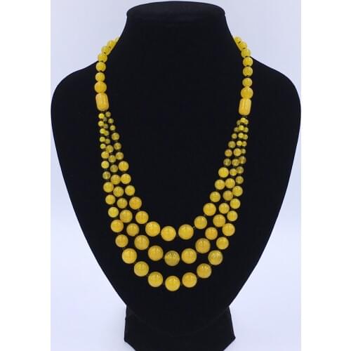 3 layer of pure natural pulp necklace 4-12 mm hot hot style