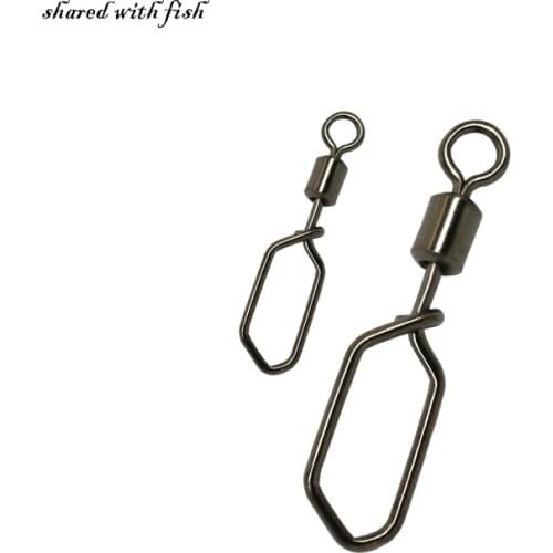5pcs/lot Square Snap Fishing Swivels Barrel Swivel Fishing Tackle Sea River Emerillones Pesca Peche Giratorios