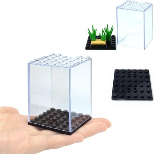Acrylic Dustproof Box Figures Building Block Collection Display ShowCase Compatible leduo Box Figures Brick For Kids
